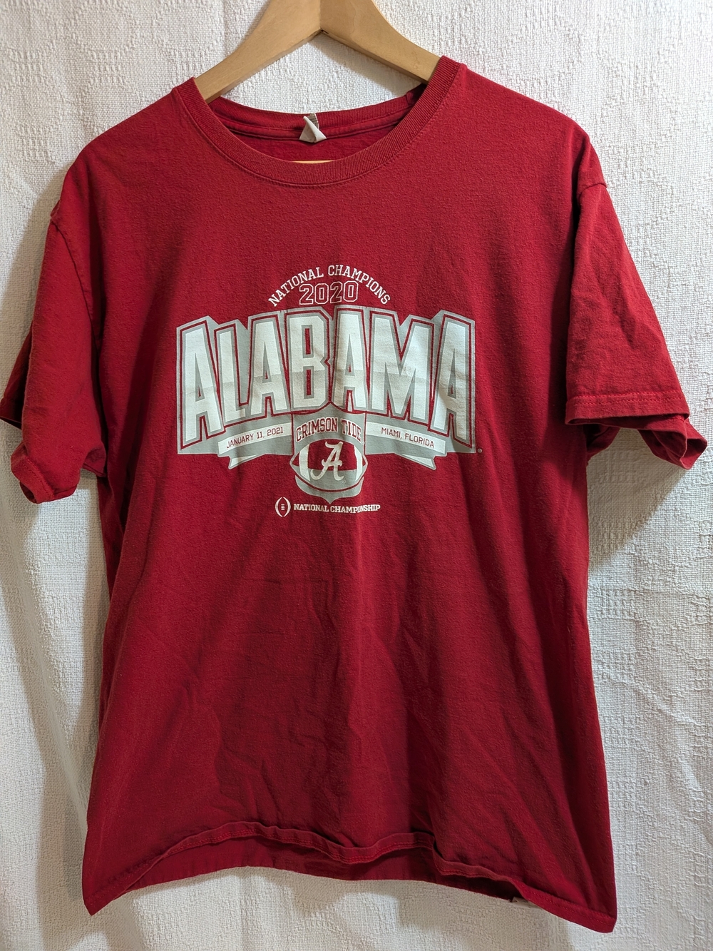 Crimson Tide 2020 National Champions Men's Red T-Shirt